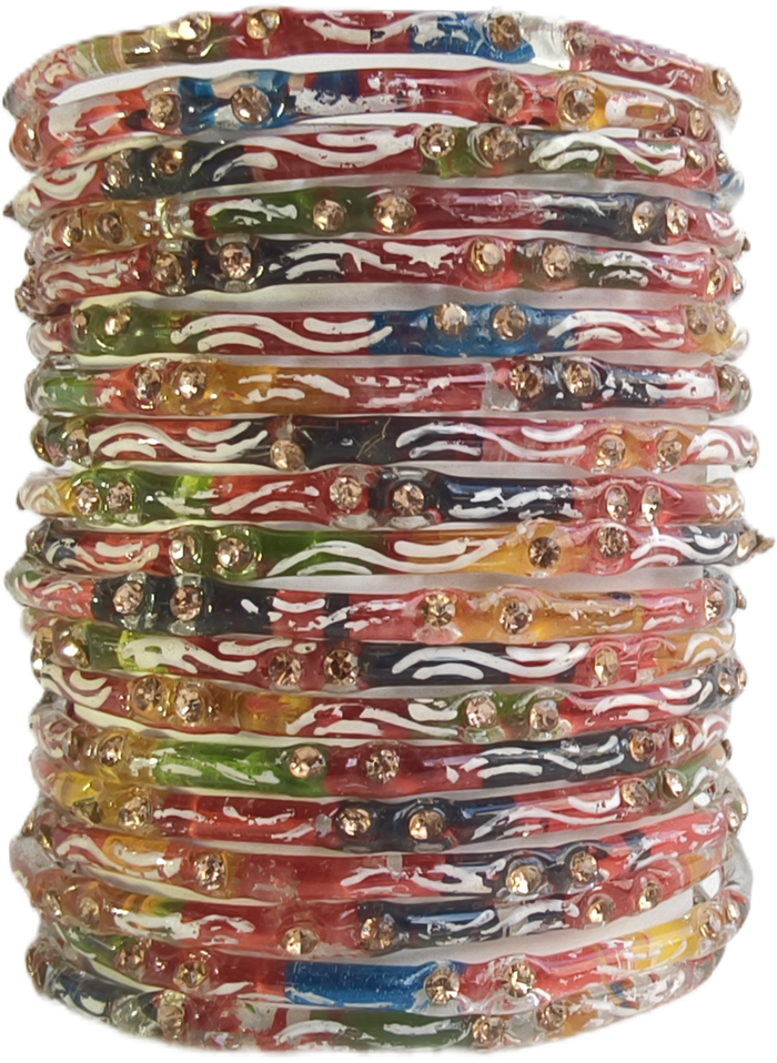 Diamond Drilled Glass Bangle
